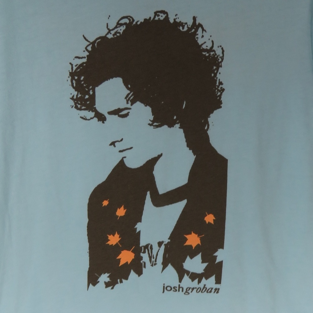 Josh Groban Chaser Pop Rock Pale Blue Tee Shirt Size XL